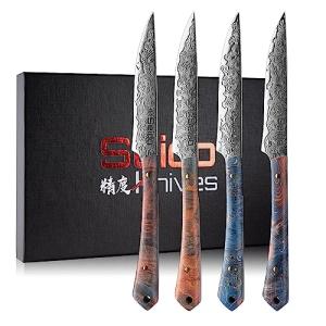 Seido Kaze VG10 Damascus Steel Steak Knife Set