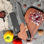 Seido Kiritsuke Damascus Chef Knife with Wood Handle