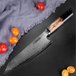 Seido Kiritsuke Damascus Chef Knife with Wood Handle