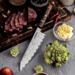 Epokishi 8.5-Inch Kiritsuke Knife with Orange Handle