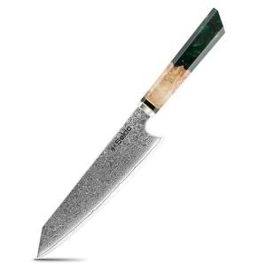 Kiritsuke Damascus Steel Chef Knife with Wood Handle