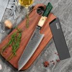 Kiritsuke Damascus Steel Chef Knife with Wood Handle