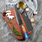 Seido Kiritsuke Damascus Chef Knife with Blue Handle