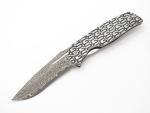 G. Sakai Seki Japan Damascus Folding Pocket Knife
