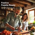 FAMCÜTE 7-Inch Santoku Knife - Hand Forged Precision