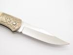 Sakai Seki Japan Wolf Scrimshaw Folding Knife
