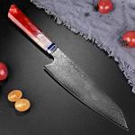 Seido Kiritsuke Chef Knife - Damascus Steel, Ruby Red