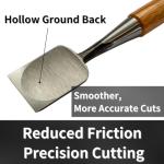 RANSHOU 42mm Japanese Woodworking Chisel, Red Oak Handle