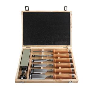 8-Piece Japanese Wood Chisel Set with Tools