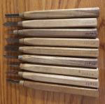 Japanese Wood Handled Carving Tools Set of 10