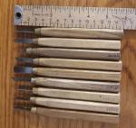 Japanese Wood Handled Carving Tools Set of 10
