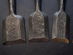 Fujihiro Mokume Damascus Japanese Bench Chisel Set
