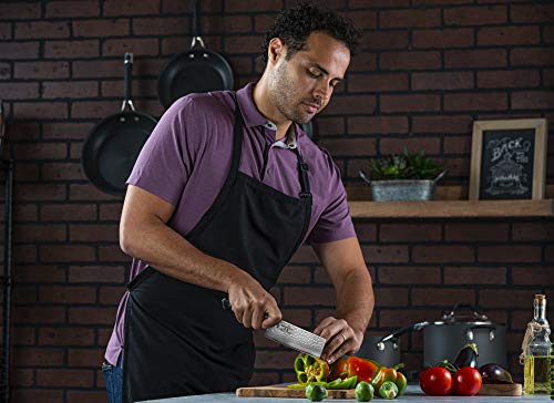 Japanese Precision Nakiri Vegetable Chef Knife with Damascus Steel