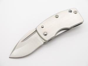 Engravable Stainless Skull Pocket Knife by G. Sakai