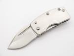 Engravable Stainless Skull Pocket Knife by G. Sakai