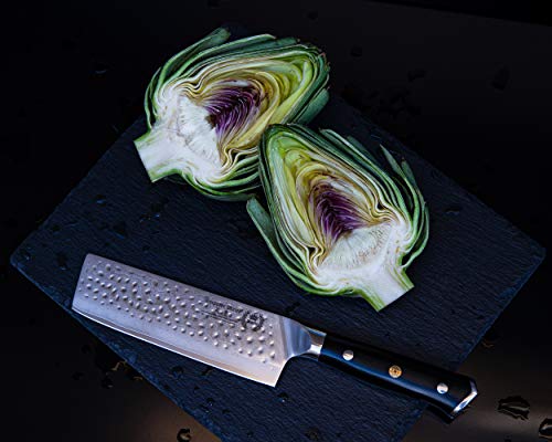 Japanese Precision Nakiri Vegetable Chef Knife with Damascus Steel