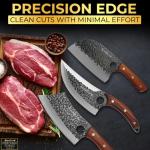 Hand-Forged 3-Piece Japanese Butcher Knife Set