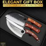 Hand-Forged 3-Piece Japanese Butcher Knife Set
