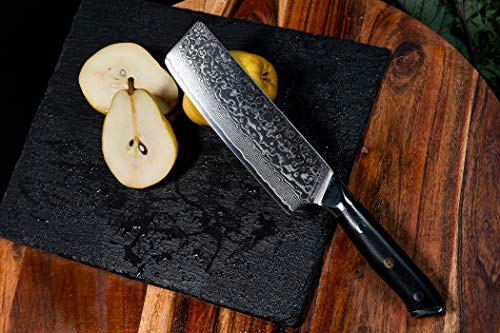 Damascus VG10 Nakiri Chef Knife - 6.5 Inch