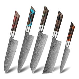 Seido Shinko 5-Piece Damascus Knife Set