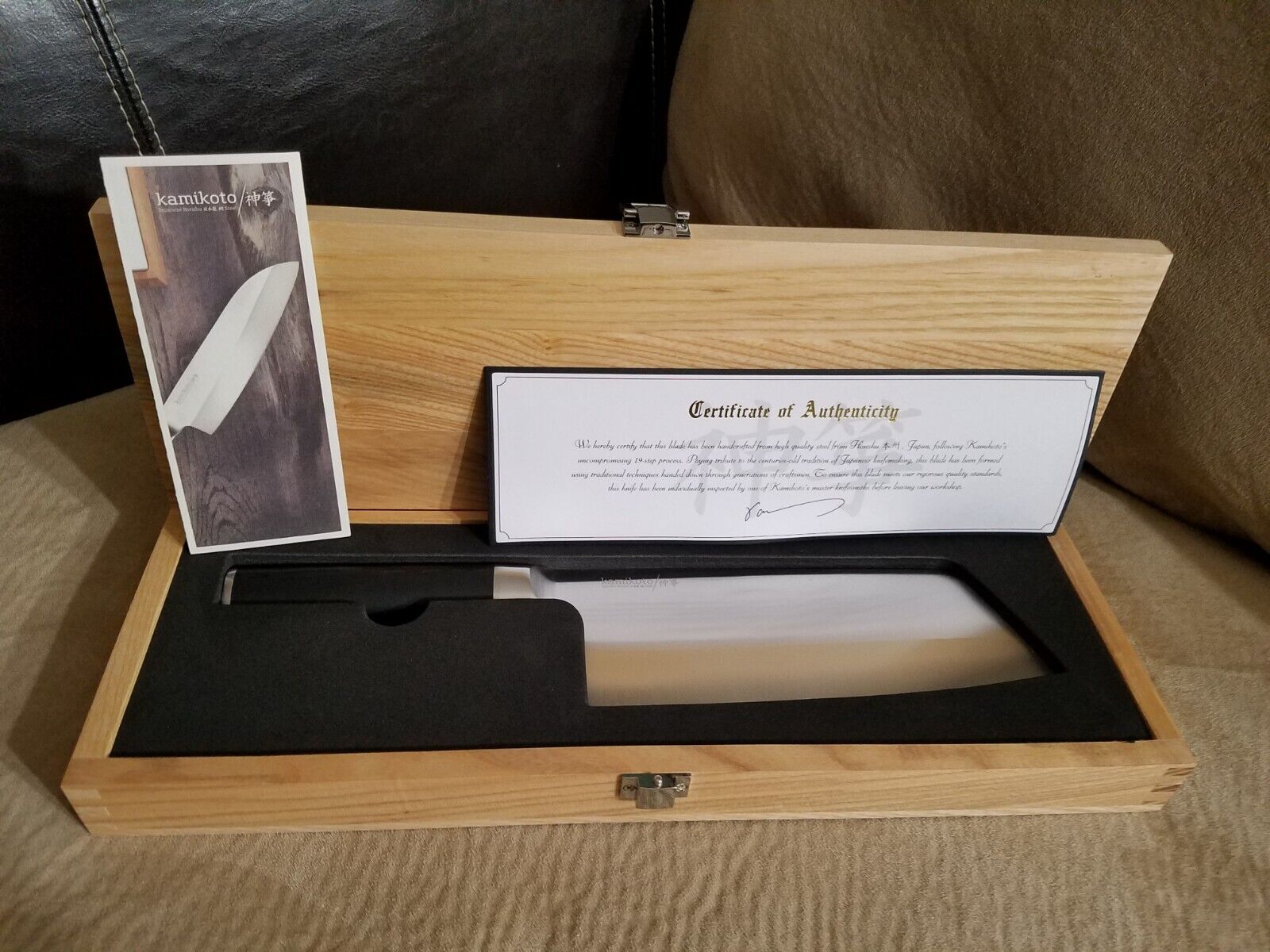 Kamikoto Chuka Bocho Cleaver - Certificate of Authenticity
