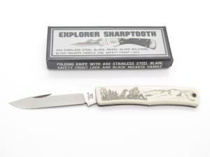 Sakai Seki Japan Scrimshaw Folding Knife