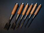 Hidari Nobuhiro Iwazaki 6-Piece Japanese Chisel Set