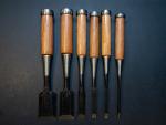 Hidari Nobuhiro Iwazaki 6-Piece Japanese Chisel Set