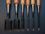 Hidari Nobuhiro Iwazaki 6-Piece Japanese Chisel Set