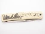 Sakai Seki Japan Scrimshaw Folding Knife