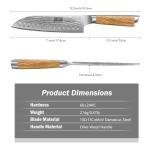 HOSHANHO 7-Inch Damascus Santoku Kitchen Knife