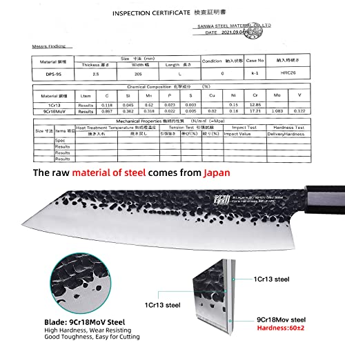 Japanese Kiritsuke Knife - Multi-Purpose Gyuto, 9 Inches