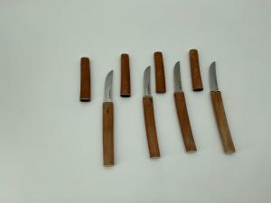 Japanese Katana Knife Set with Bamboo Handles