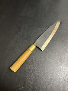 Rare Japanese Chef Butcher Knife with Black Blade
