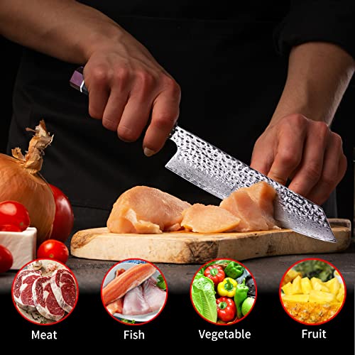 FINDKING Eternity Japanese Kiritsuke Knife, Damascus Steel, 9 Inches