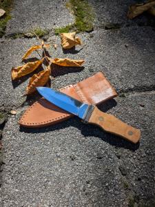 Vintage Japanese Boot Knife with Fixed Blade