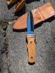 Vintage Japanese Boot Knife with Fixed Blade