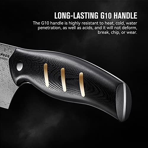 8-Inch Kiritsuke Chef's Knife, Japanese Damascus Steel
