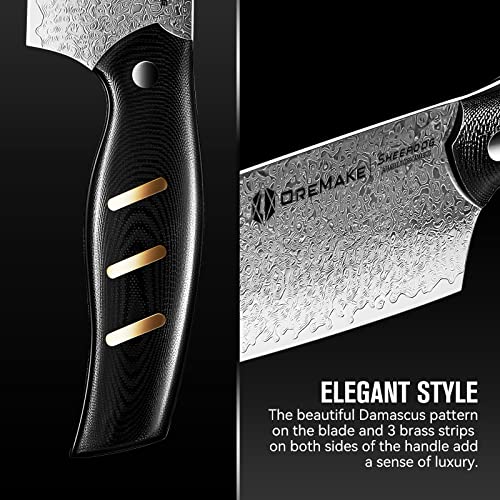 8-Inch Kiritsuke Chef's Knife, Japanese Damascus Steel