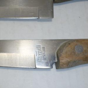 Set of 2 Vintage Japanese Butcher Knives