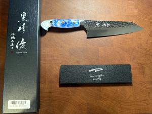 Yu Kurosaki Bunka Knife 165mm Blue Acrylic