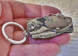 G.Sakai *The Wave* Damascus Keychain Knife