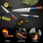 Fukep 8" Damascus Chef Knife with Blue Handle