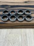 Japanese Chisel Ring Set of 8 - Tsuchime Finish