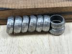 Japanese Chisel Ring Set of 8 - Tsuchime Finish