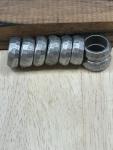 Japanese Chisel Ring Set of 8 - Tsuchime Finish