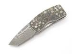 G. Sakai Ukimon Sakura Damascus Pocket Knife