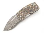 G. Sakai Ukimon Sakura Damascus Folding Pocket Knife
