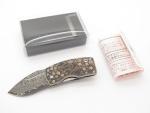 G. Sakai Ukimon Sakura Damascus Folding Pocket Knife
