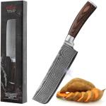 Wakoli 7-Inch Nakiri Knife with Damascus Steel